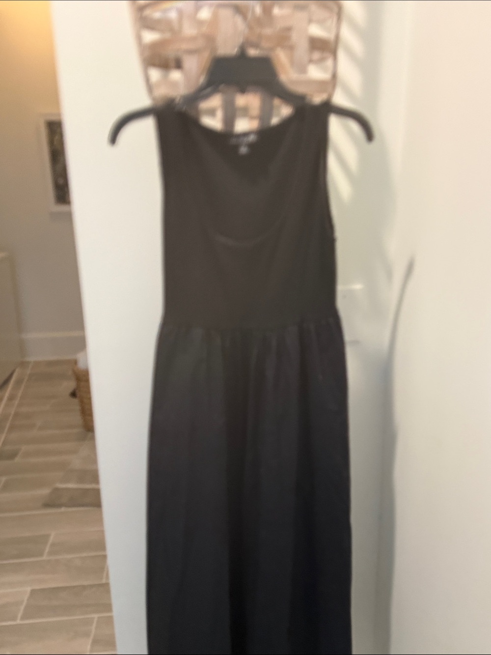 J. Crew Black Sleeveless Maxi Dress